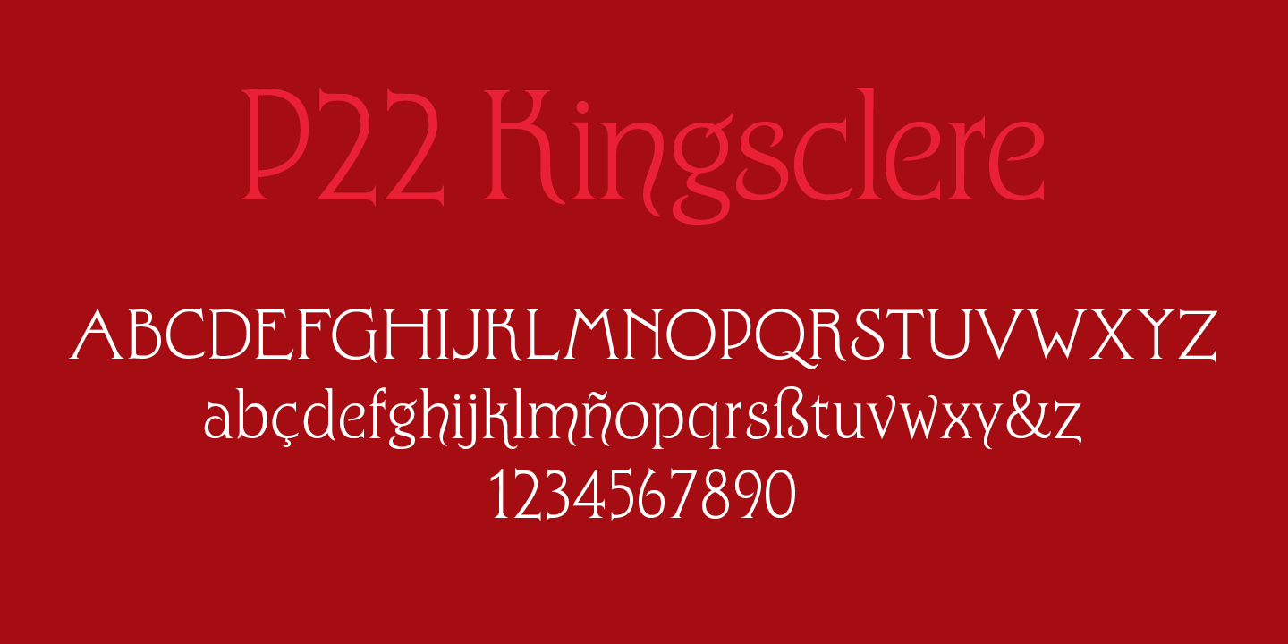 Beispiel einer P22 Kingsclere Regular-Schriftart